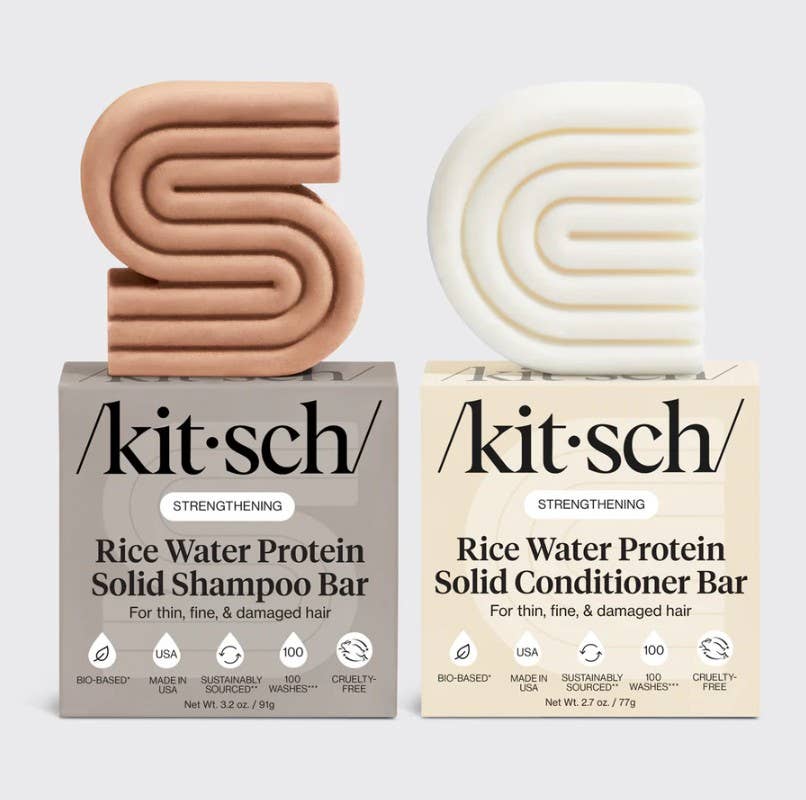 Rice Water Shampoo &amp; Conditioner Bar Combo for Hair Growth