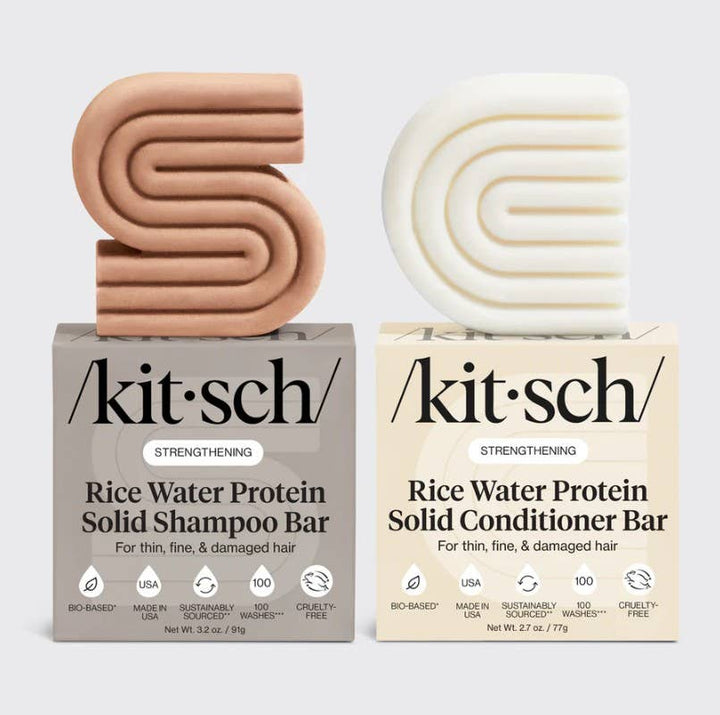 Rice Water Shampoo &amp; Conditioner Bar Combo for Hair Growth