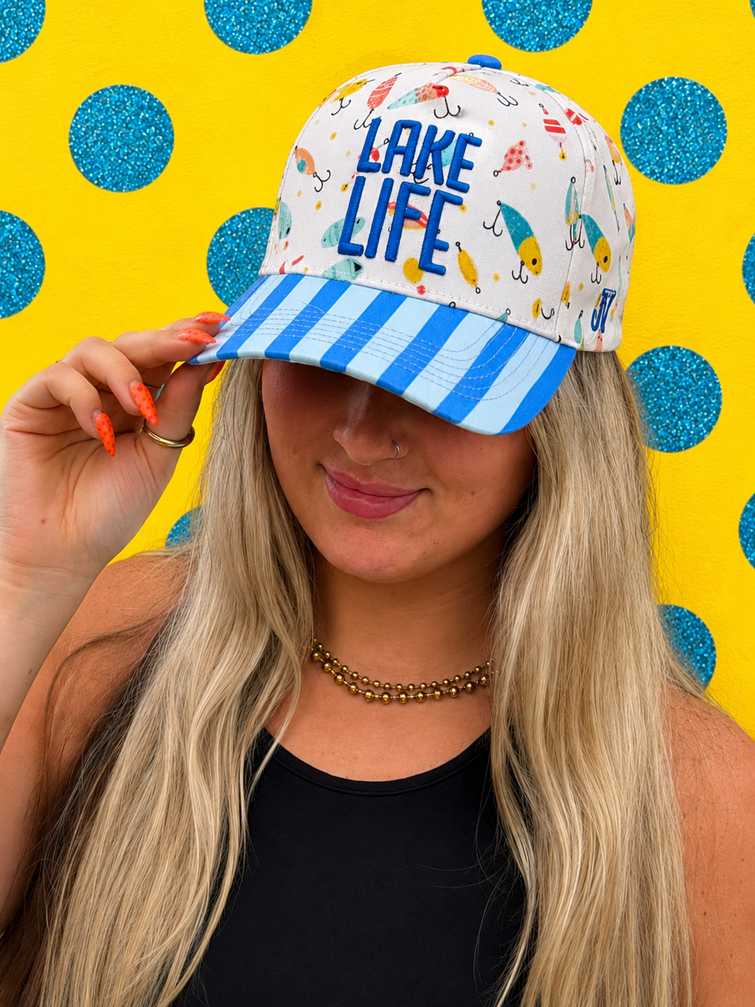 Multicolored Bait Lake Life Cap