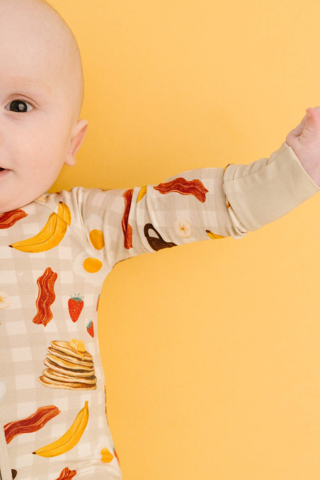 Breakfast Club Bamboo Baby Sleeper | Breakfast Print