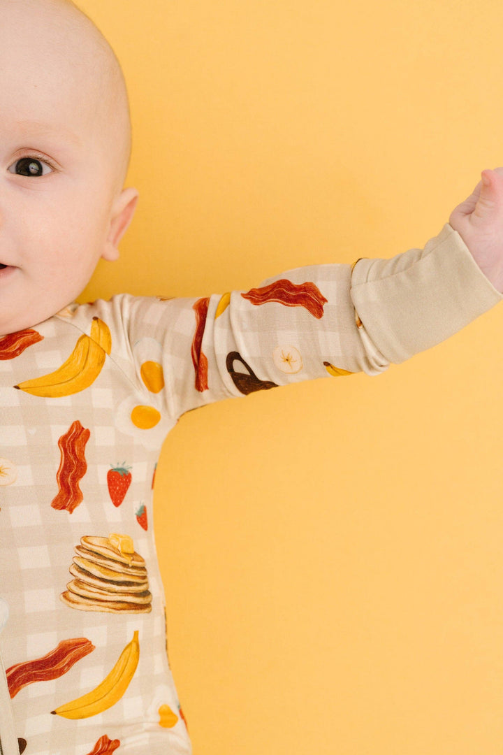 Breakfast Club Bamboo Baby Sleeper | Breakfast Print
