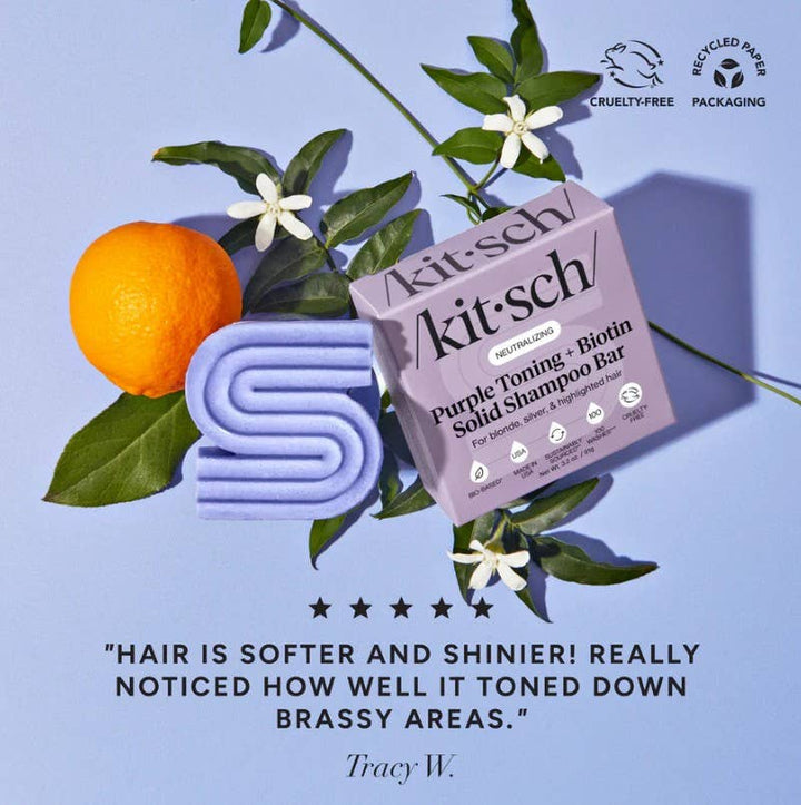 Purple Toning Shampoo Bar for Color Treated &amp; Grey Hair