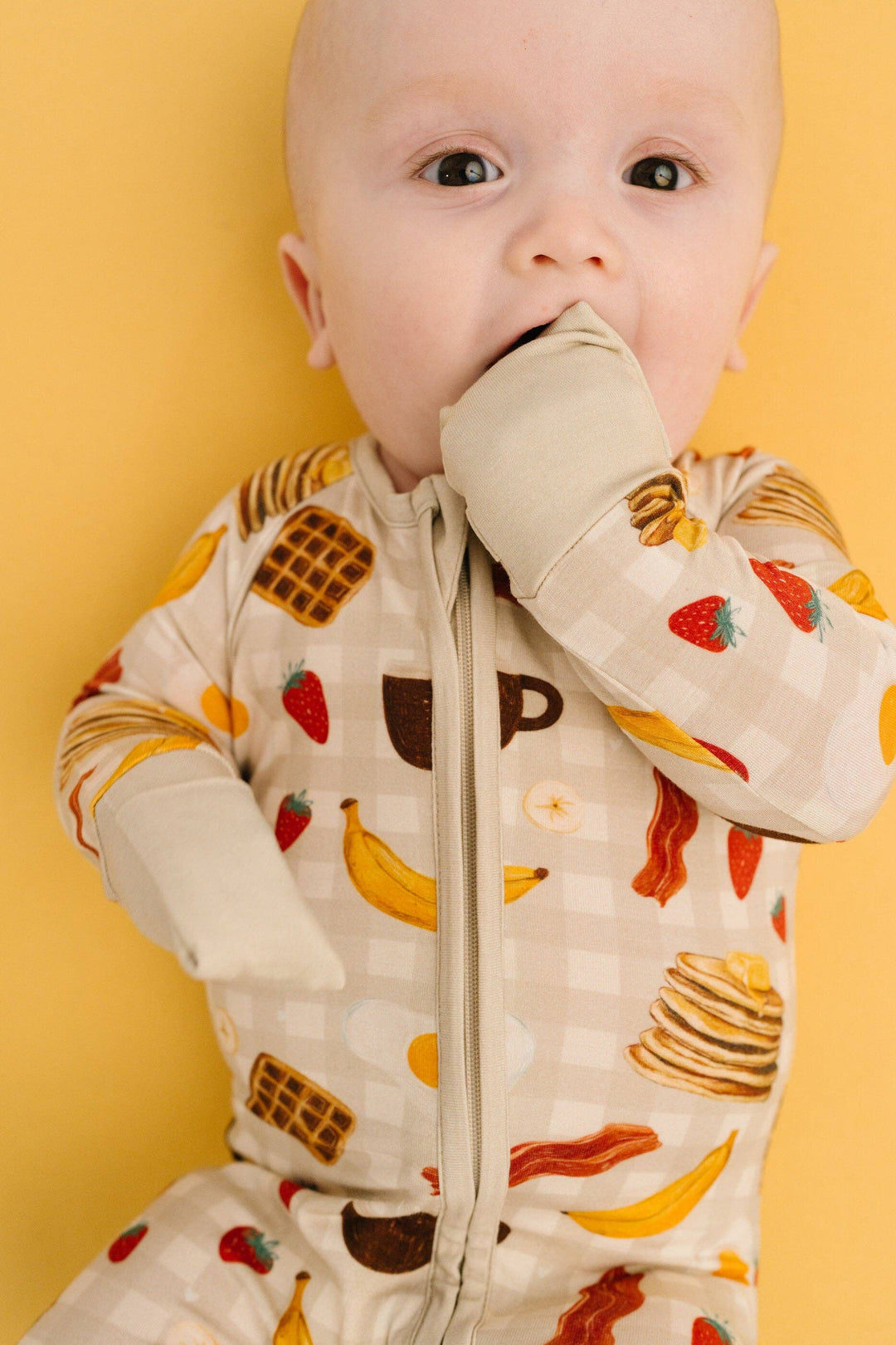 Breakfast Club Bamboo Baby Sleeper | Breakfast Print