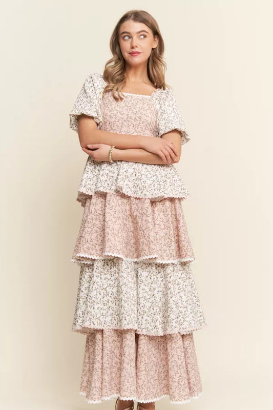 Hannah Floral Tiered Maxi Dress