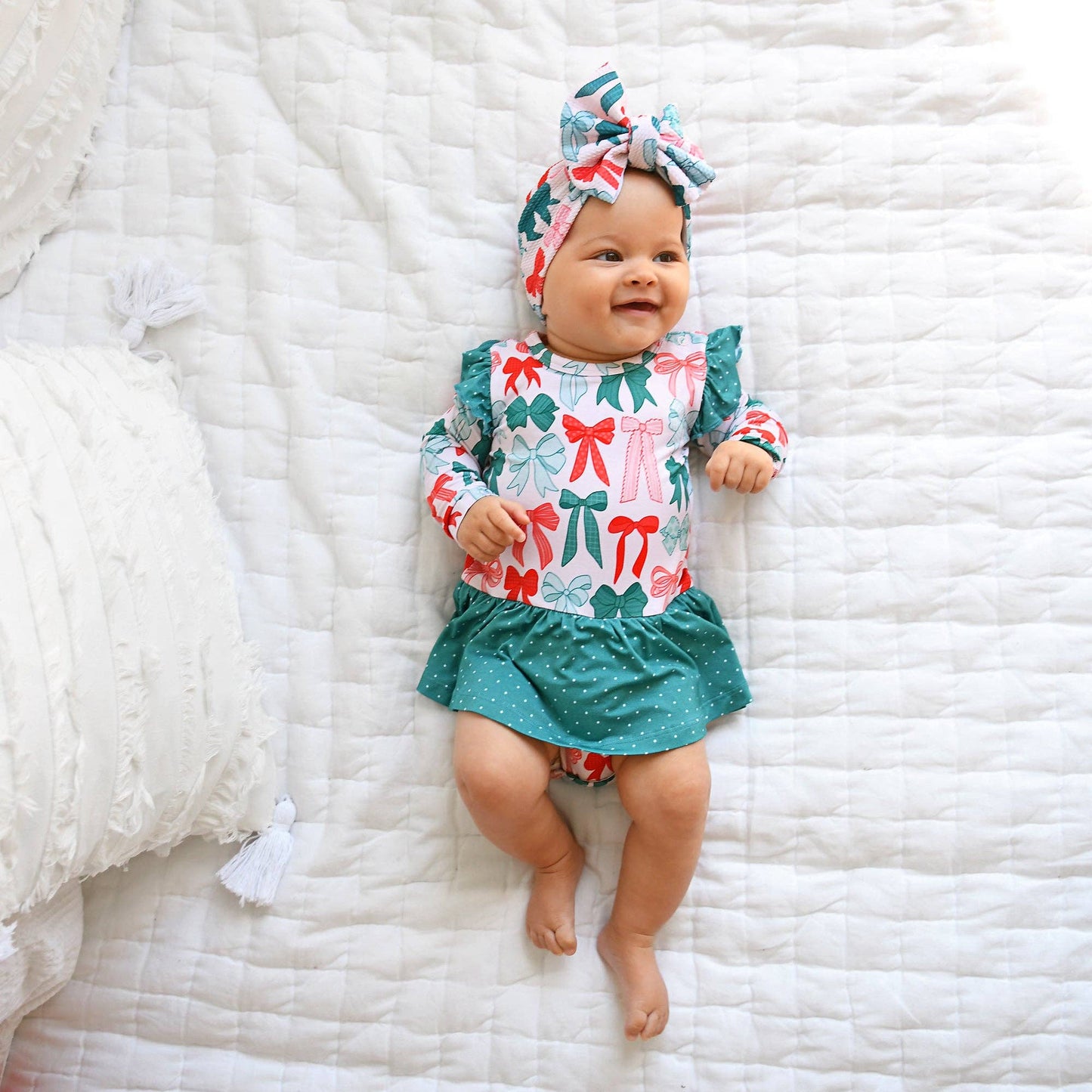 Belle Bow HEADWRAP Christmas Baby Toddler Hair Accessory