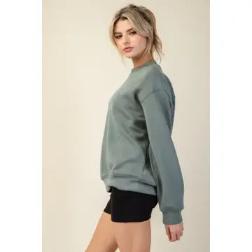 Butter Soft Scuba Mock Neck Sweatshirt