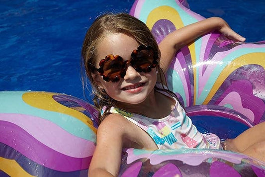 Kids Sunglasses - Tortoise Shell (Flower Shaped)