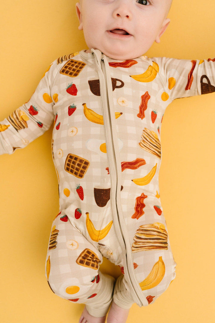 Breakfast Club Bamboo Baby Sleeper | Breakfast Print