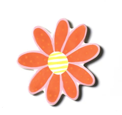 Happy Everything daisy flower mini ceramic interchangeable attachment with white petals and yellow center