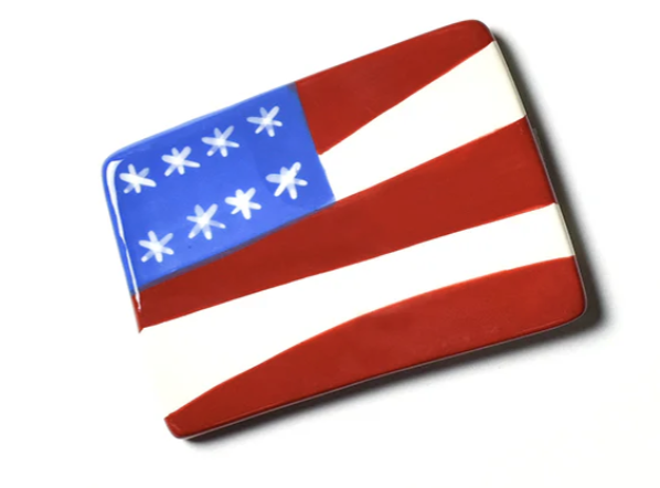 Happy Everything mini American flag ceramic interchangeable attachment for patriotic décor
