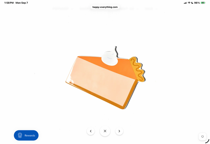 Happy Everything! Pumpkin Pie Big Attachment shaped like a slice of pumpkin pie with whipped topping