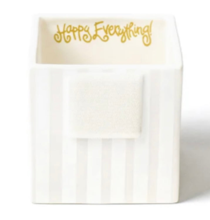 Happy Everything White Stripe Mini Nesting Cube decorative interchangeable storage cube