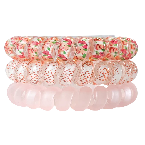 Coil Hair Ties Set – No Crease Spiral Hair Ties for Women &amp; Girls Standard Size