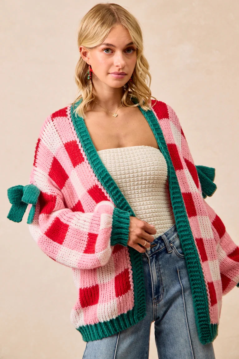 CHRISTMAS OPEN FRONT SWEATER CARDIGAN