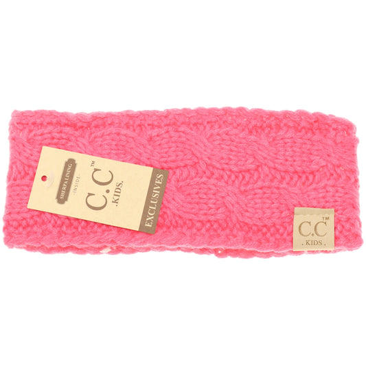 C.C. Kids Ear Warmers Sherpa Lining