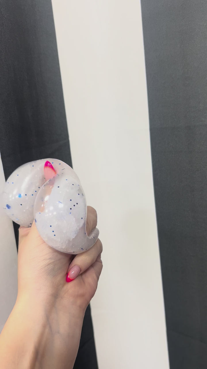 NeeDoh-Style Snowball Crunch Squishy Toy