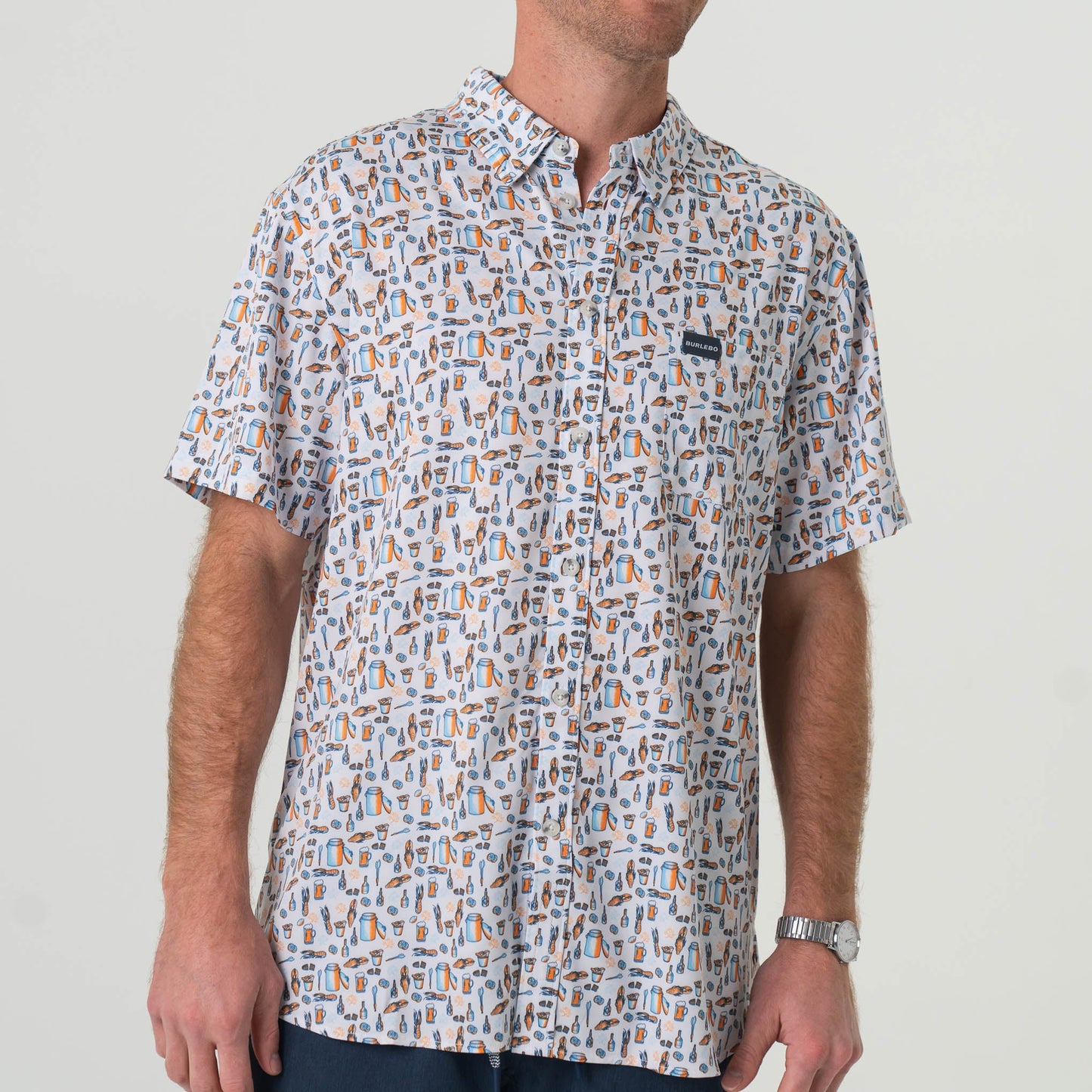 Crawfish Boil Performance Button Up