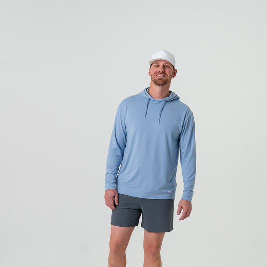 Heather Sky Blue Performance Hoodie