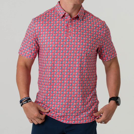 American Flag Performance Polo