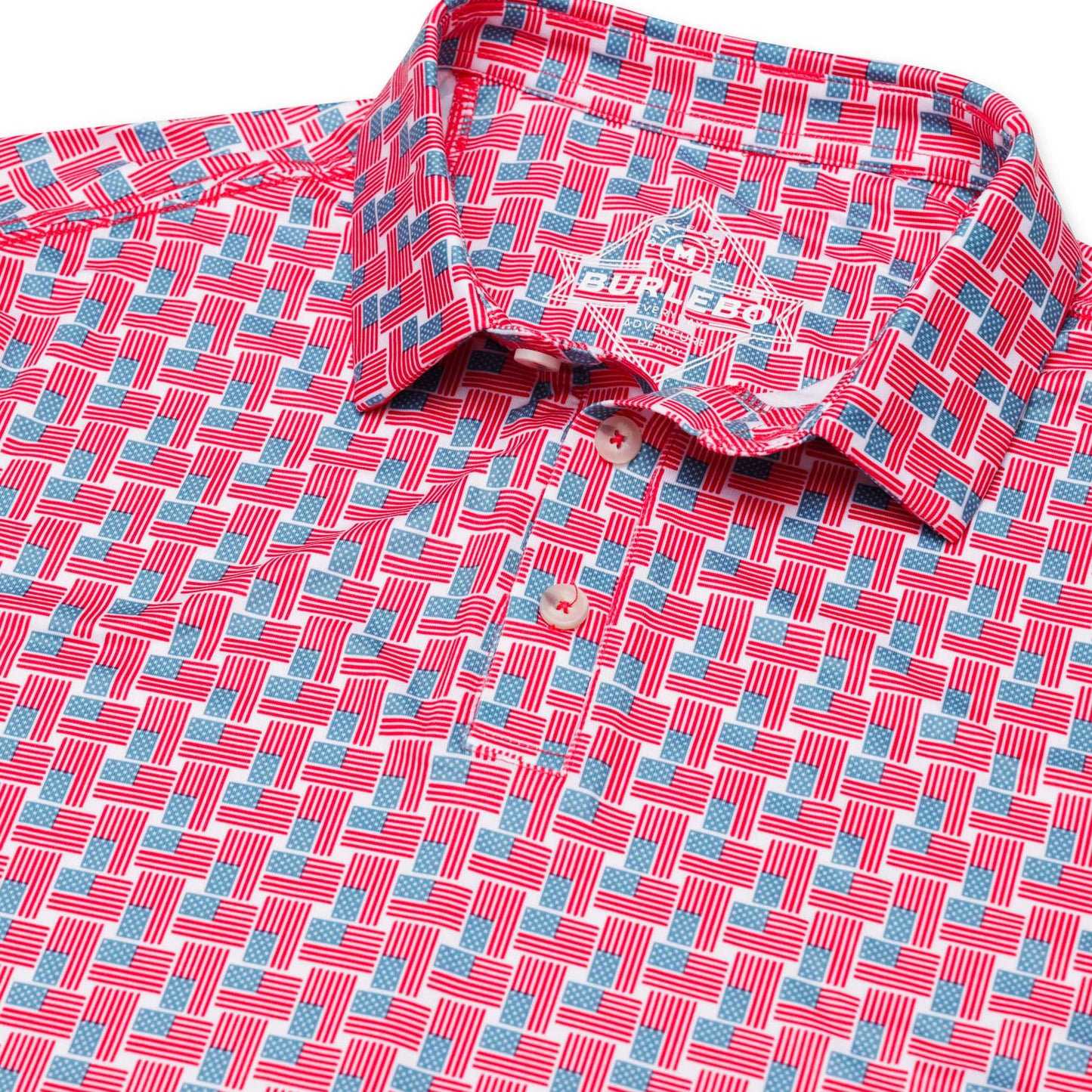 American Flag Performance Polo