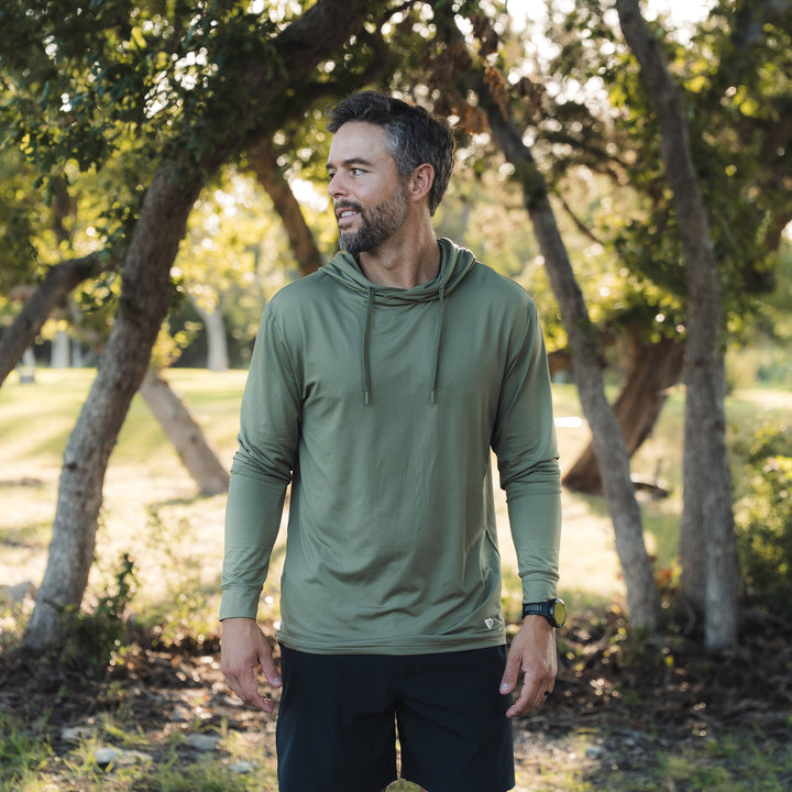 Burlebo Performance Hoodie Sea Breeze | Lightweight Athletic Hoodie for Men
