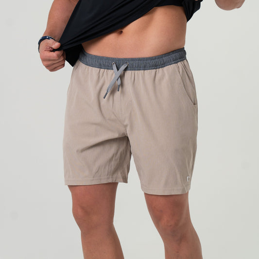 Heather Khaki Athletic Shorts