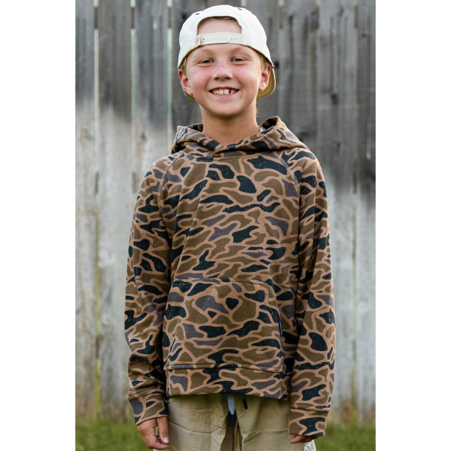 Youth Fleece Hoodie Gauge Camo