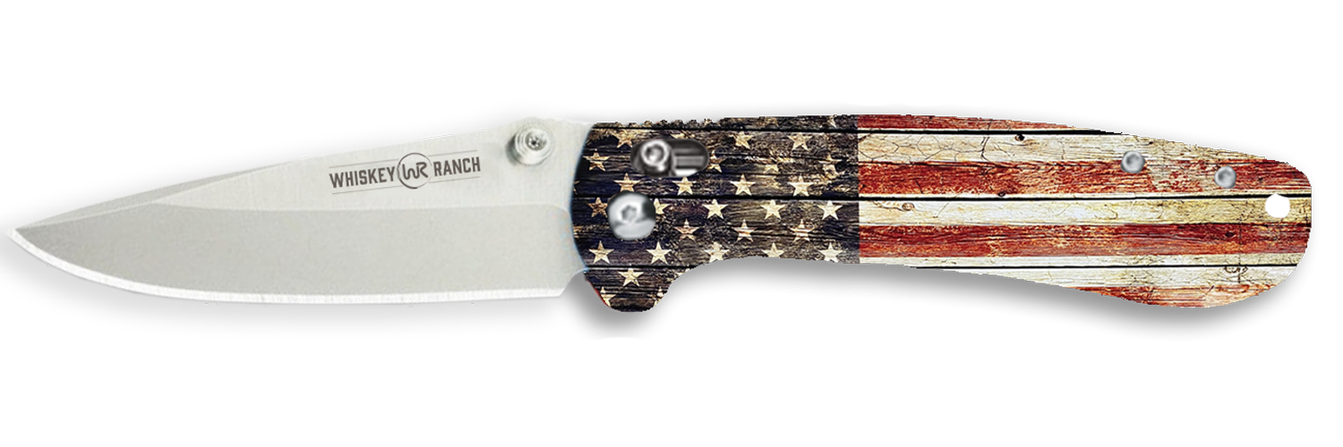 whiskey bent patriot catch pin lock bullcutter knife – locking pocket knife